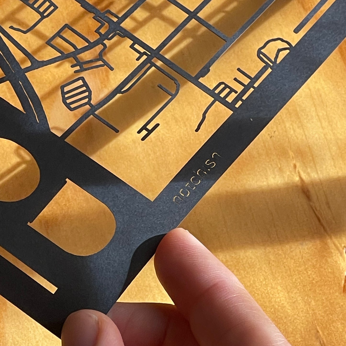 Edgewood Map (Stamp Style Papercut)
