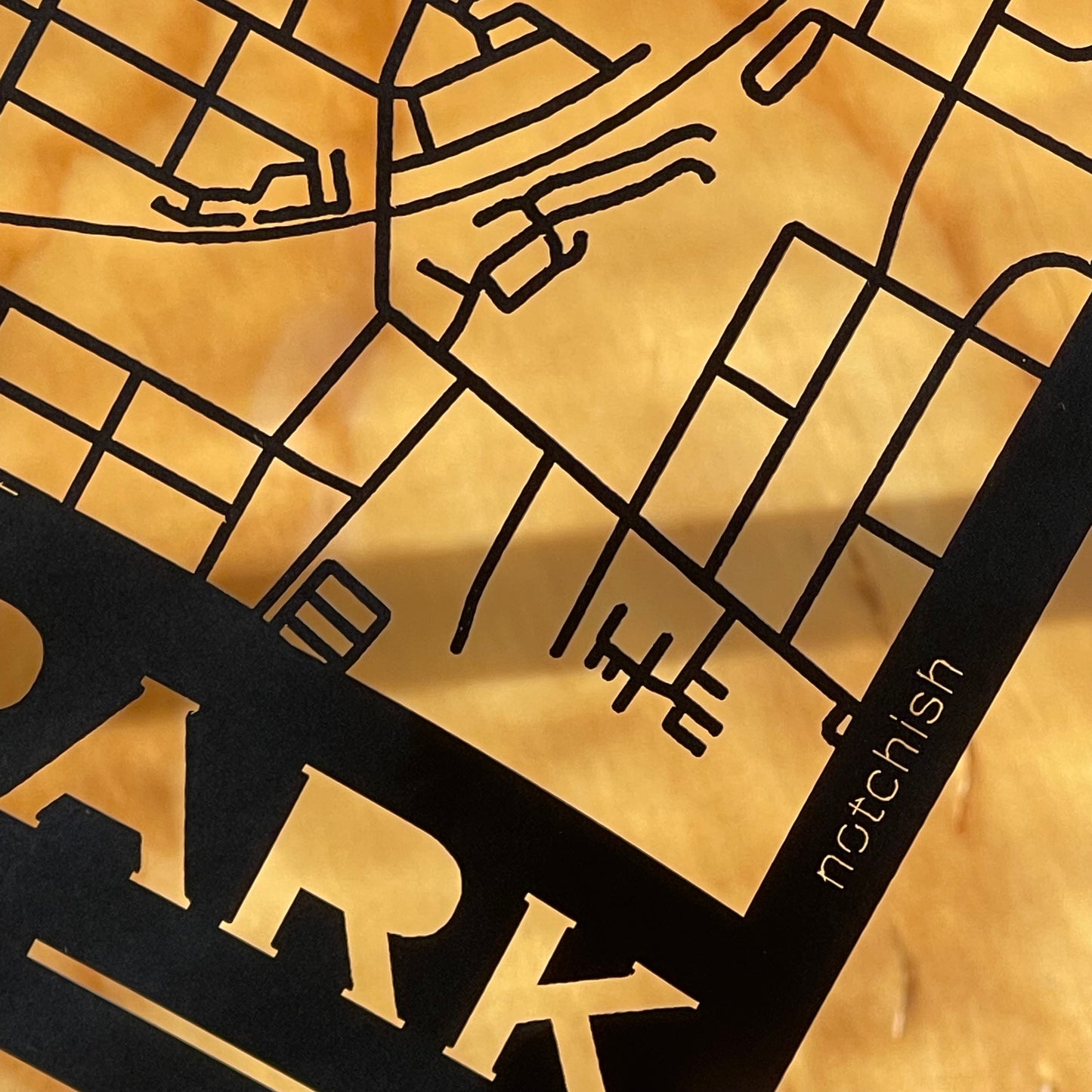 Grant Park Map (Stamp Style Papercut)