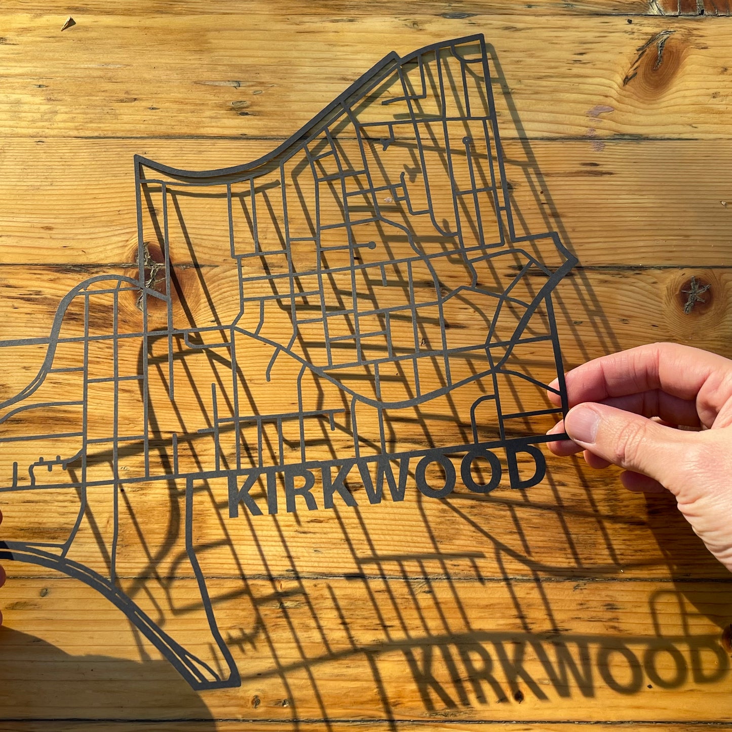 Kirkwood Map (Outline Style Papercut)