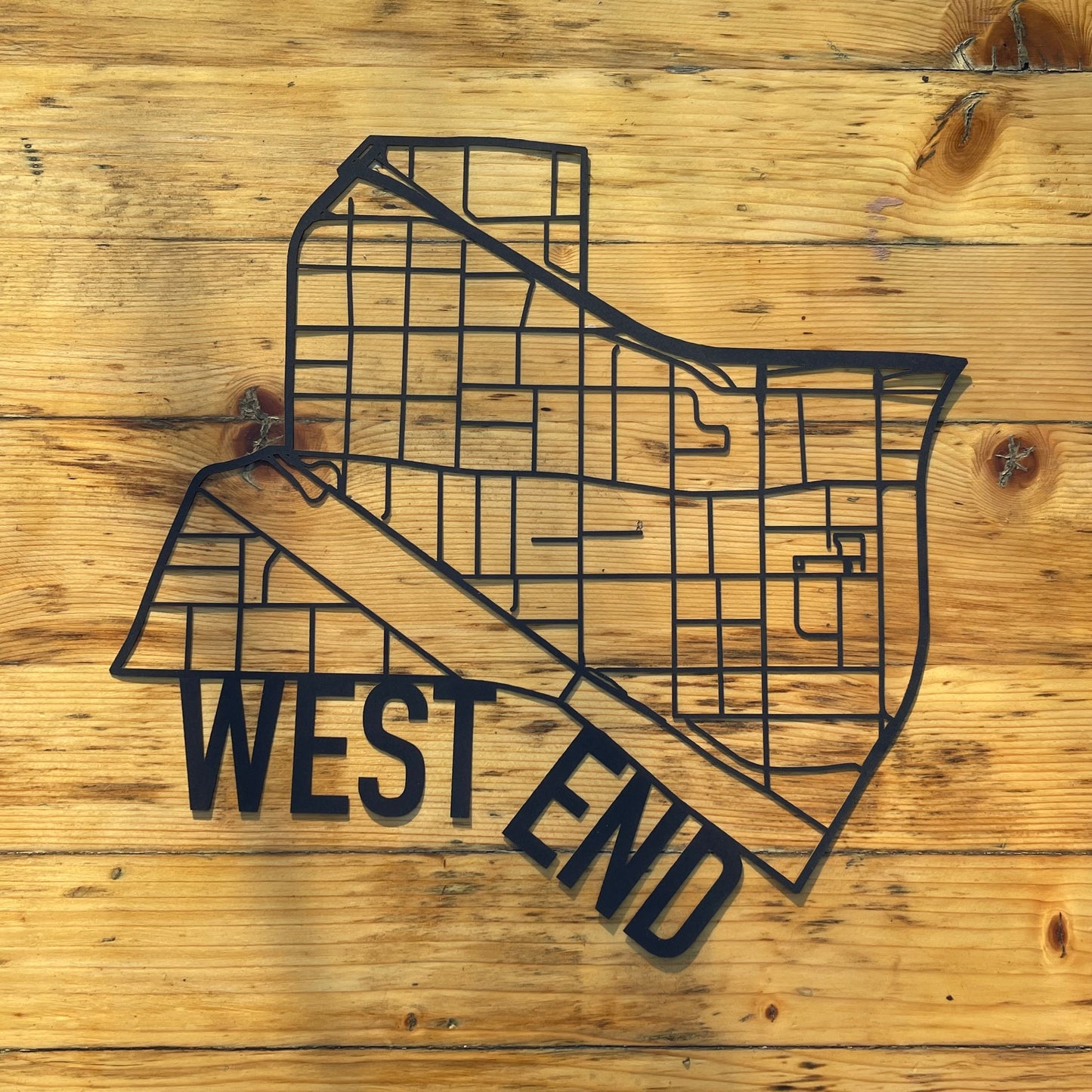 West End Map (Outline Style Papercut)