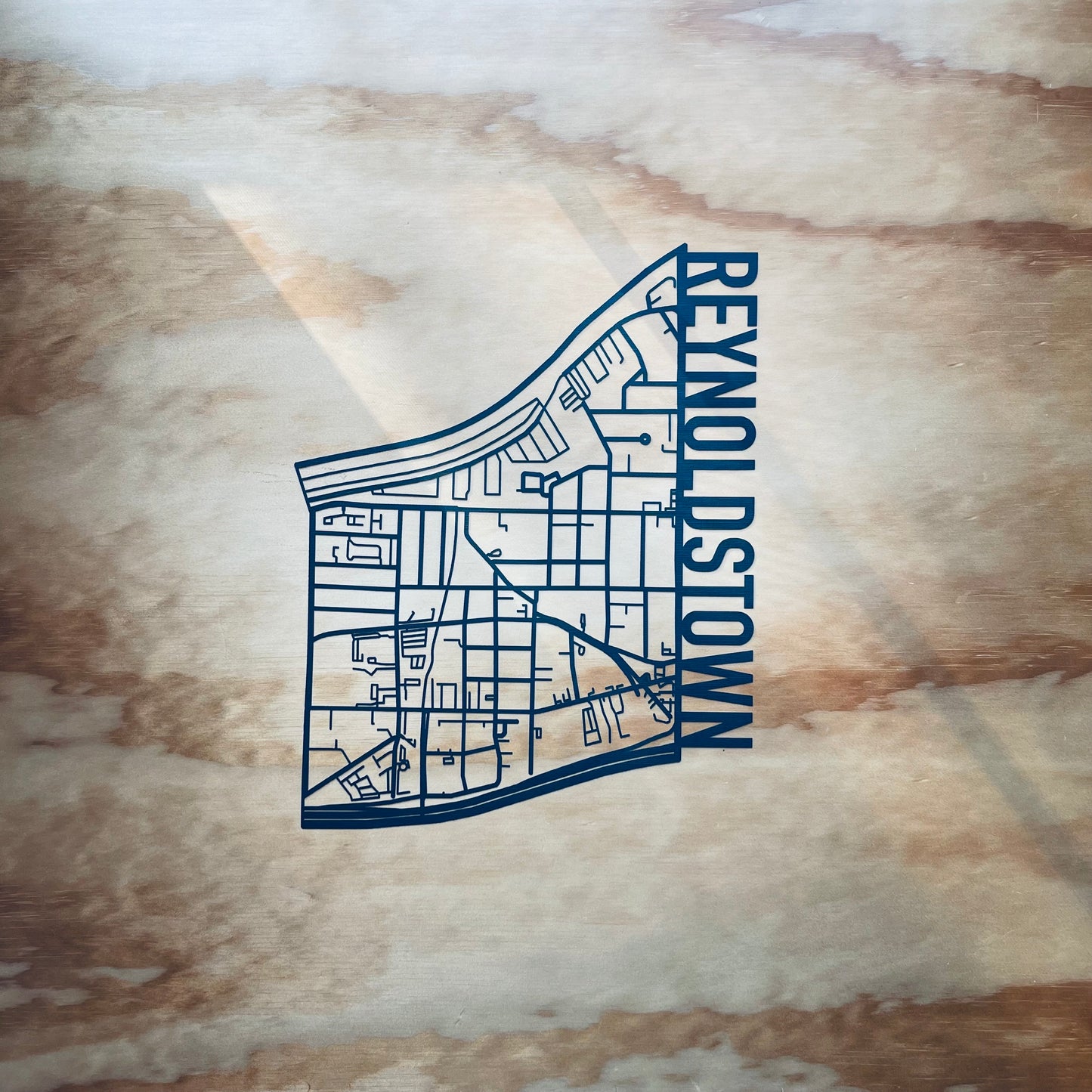 ParkGrounds - Reynoldstown Map (Outline Style Papercut)