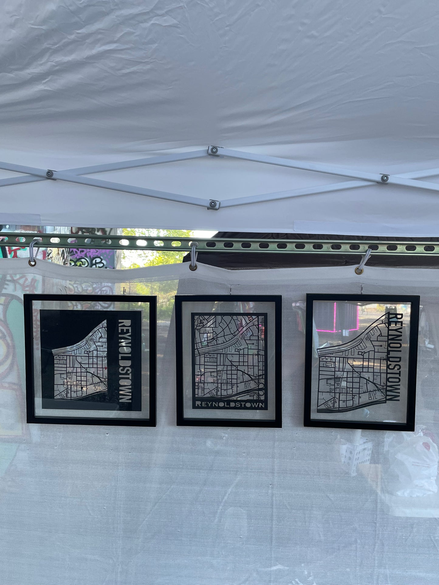 Reynoldstown Map (Stamp Style Papercut)