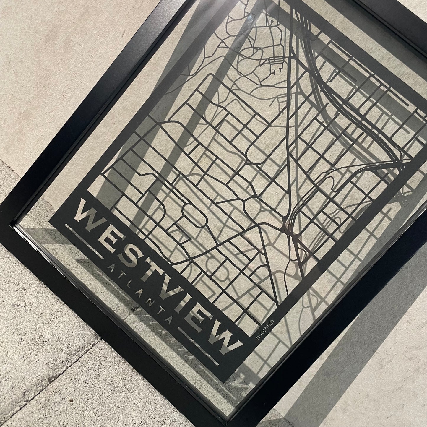 Westview Map (Stamp Style Papercut)