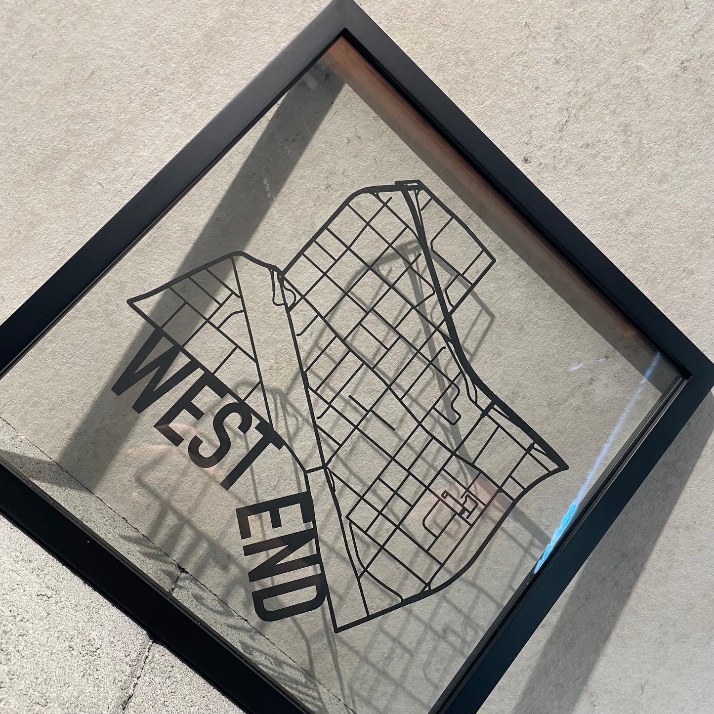West End Map (Outline Style Papercut)