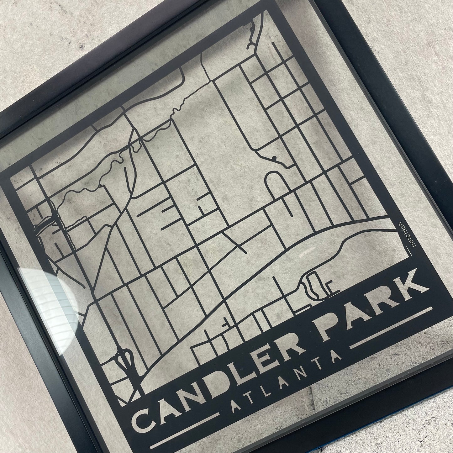 Candler Park Map (Stamp Style Papercut)