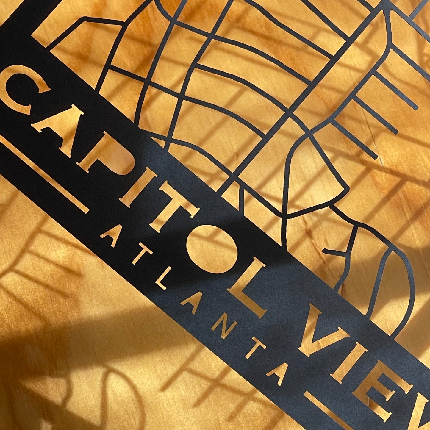 Capitol View Map (Stamp Style Papercut)