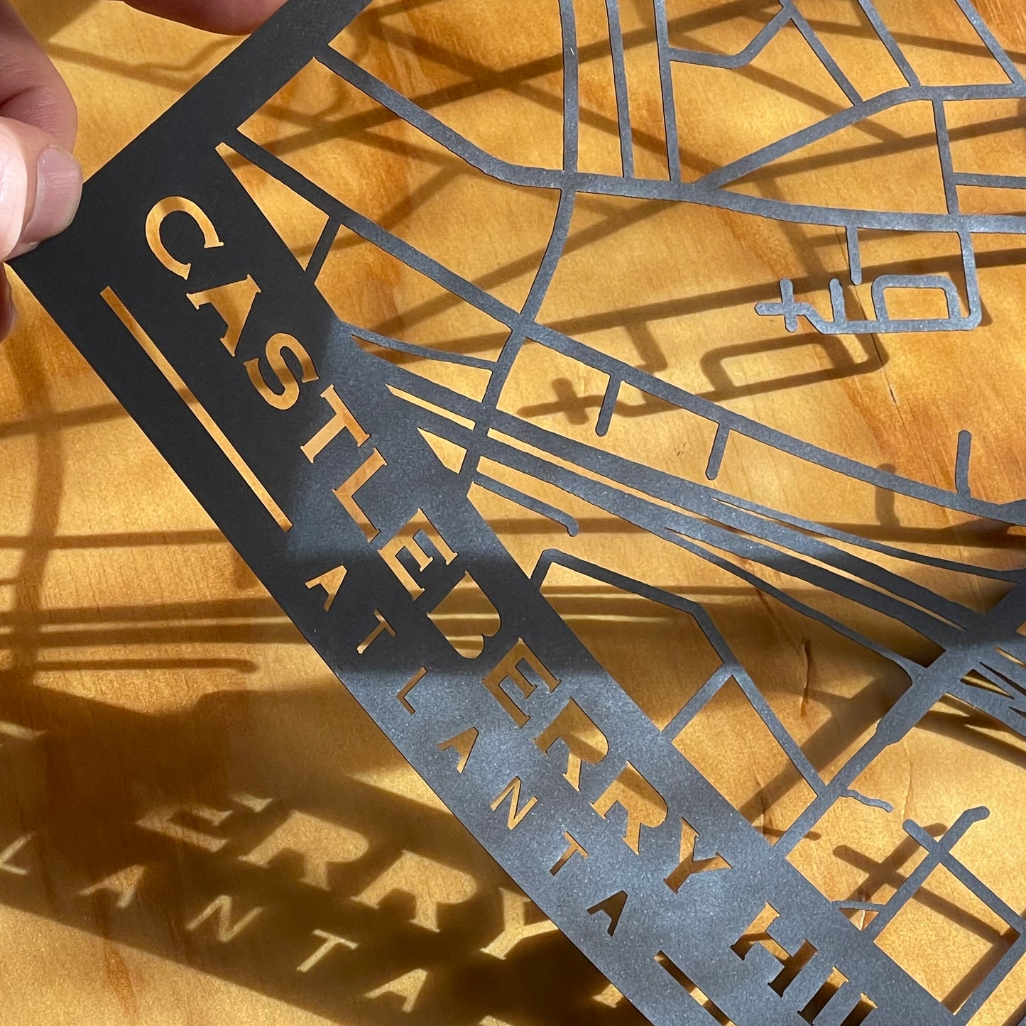 Castleberry Hill Map (Stamp Style Papercut)