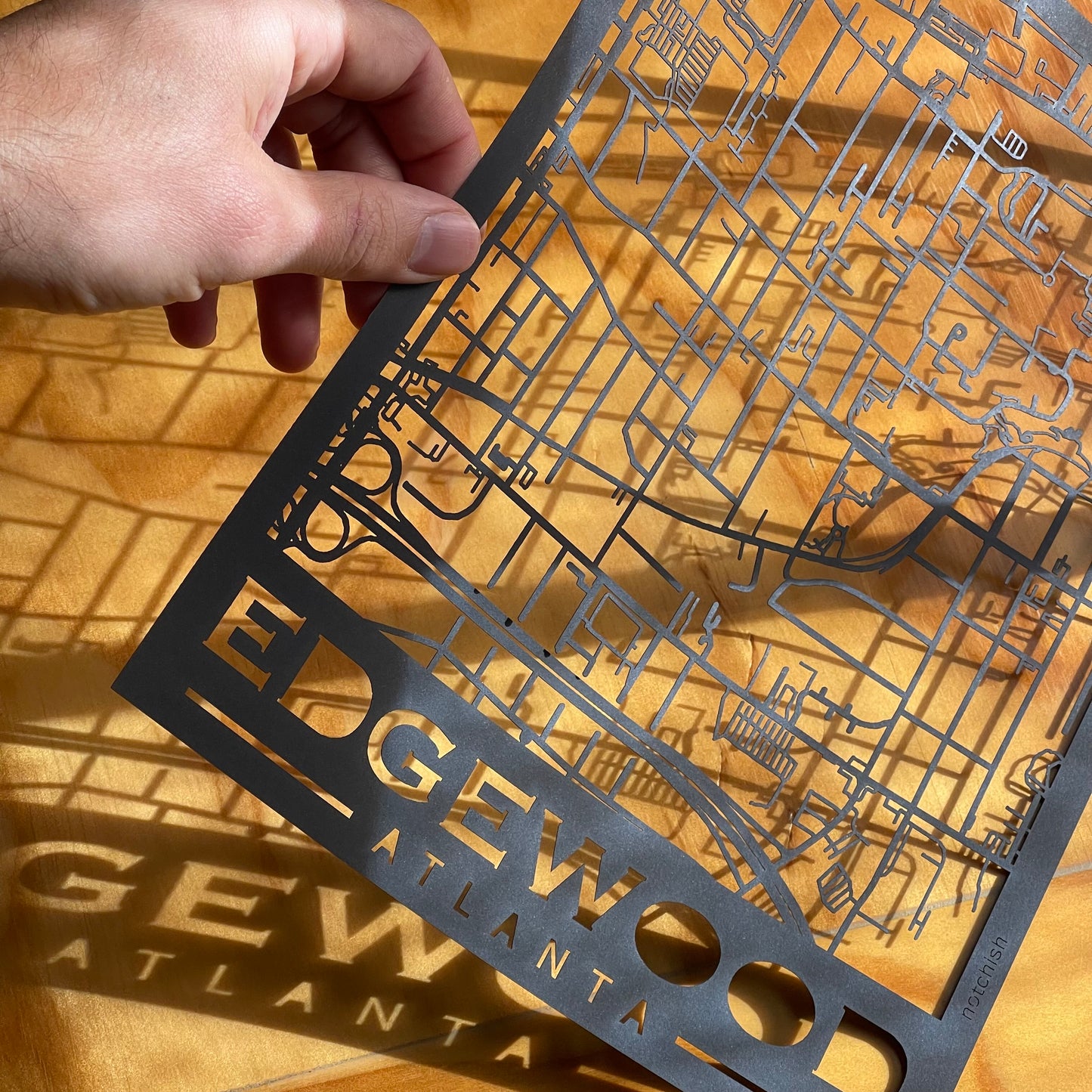 Edgewood Map (Stamp Style Papercut)