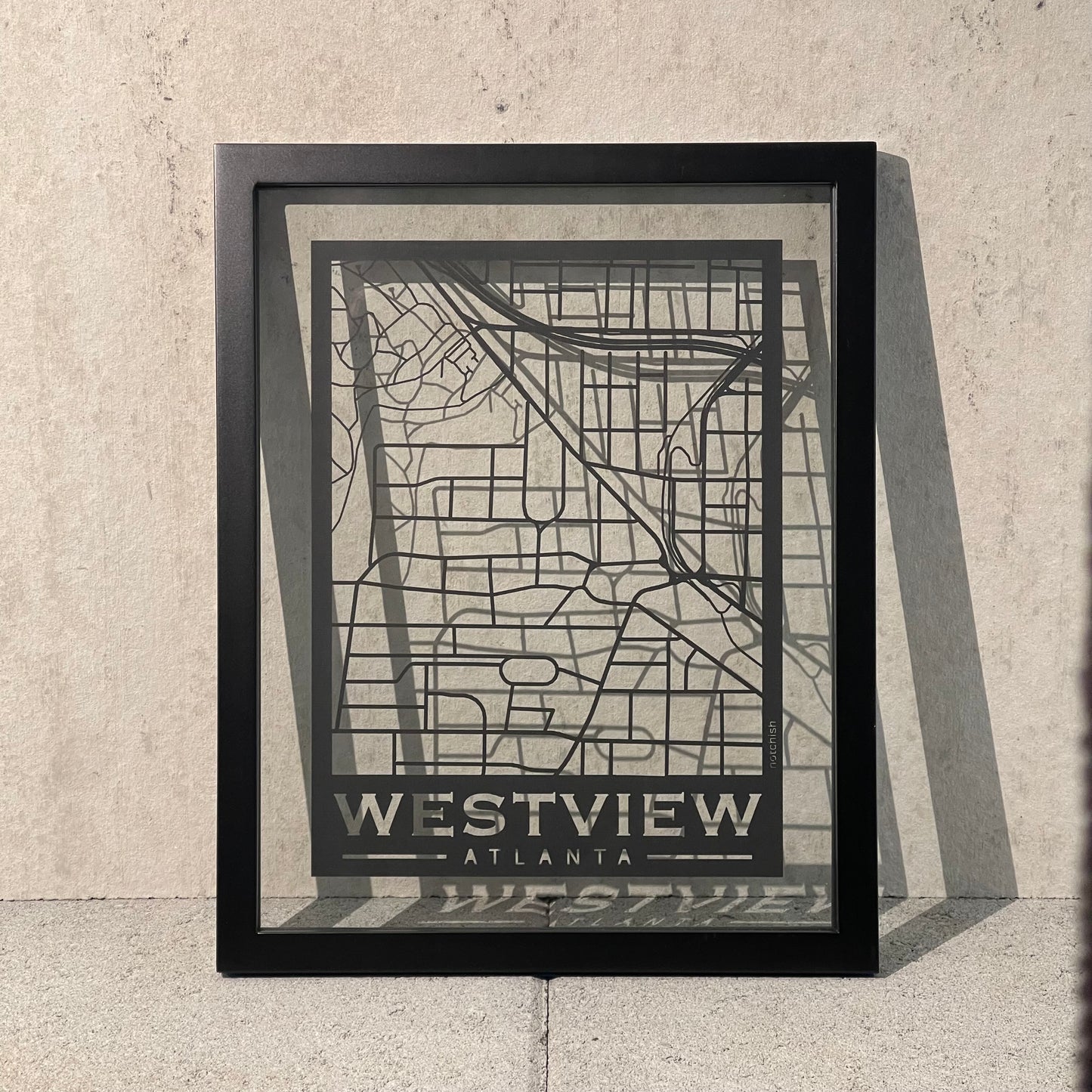 Westview Map (Stamp Style Papercut)