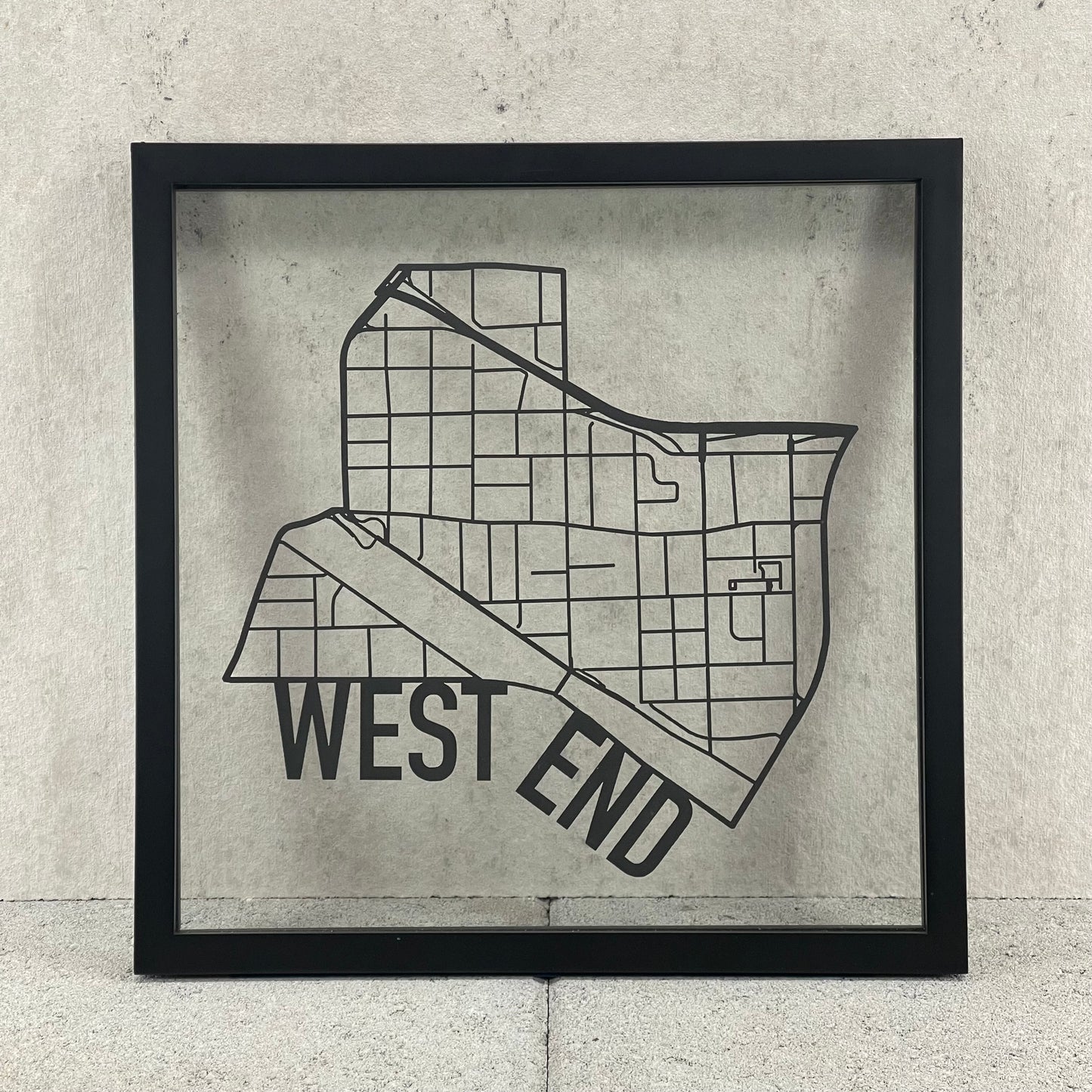 West End Map (Outline Style Papercut)