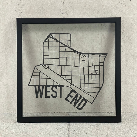 West End Map (Outline Style Papercut)