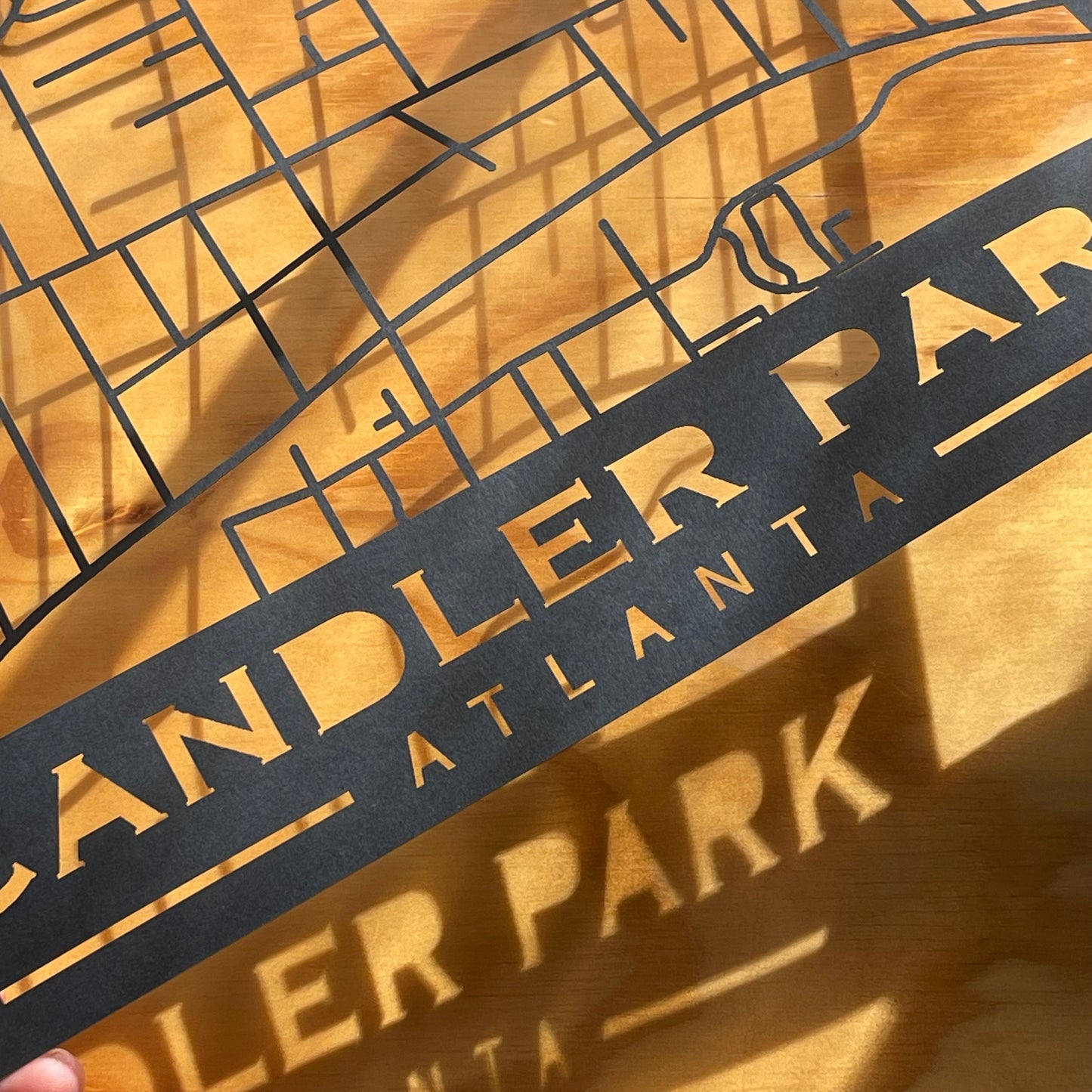 Candler Park Map (Stamp Style Papercut)