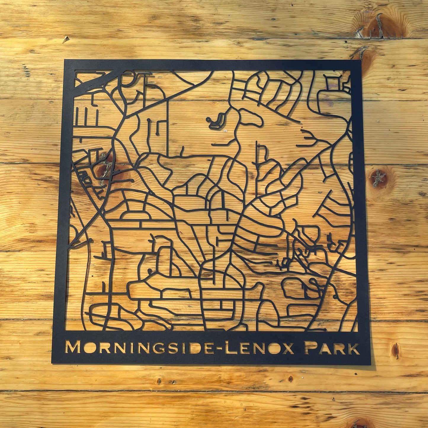 Morningside-Lenox Park Map (Stamp Style Papercut)