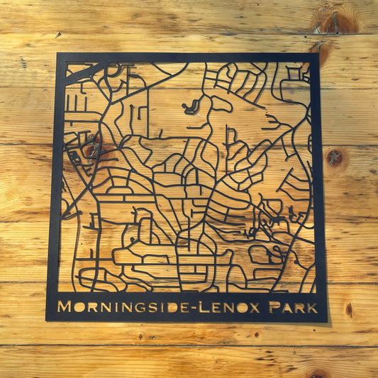 Morningside-Lenox Park Map (Stamp Style Papercut)
