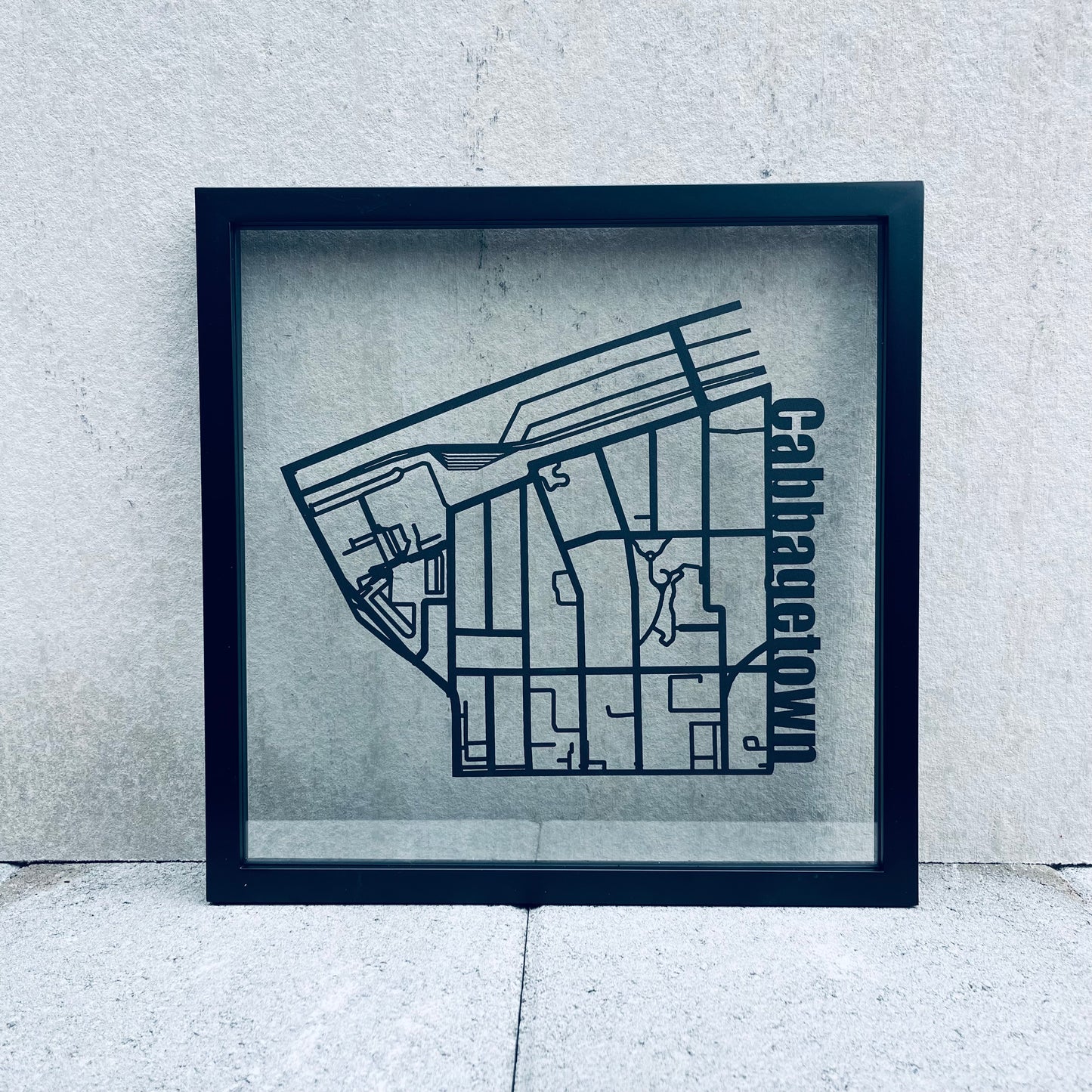 Cabbagetown Map (Outline Style Papercut)