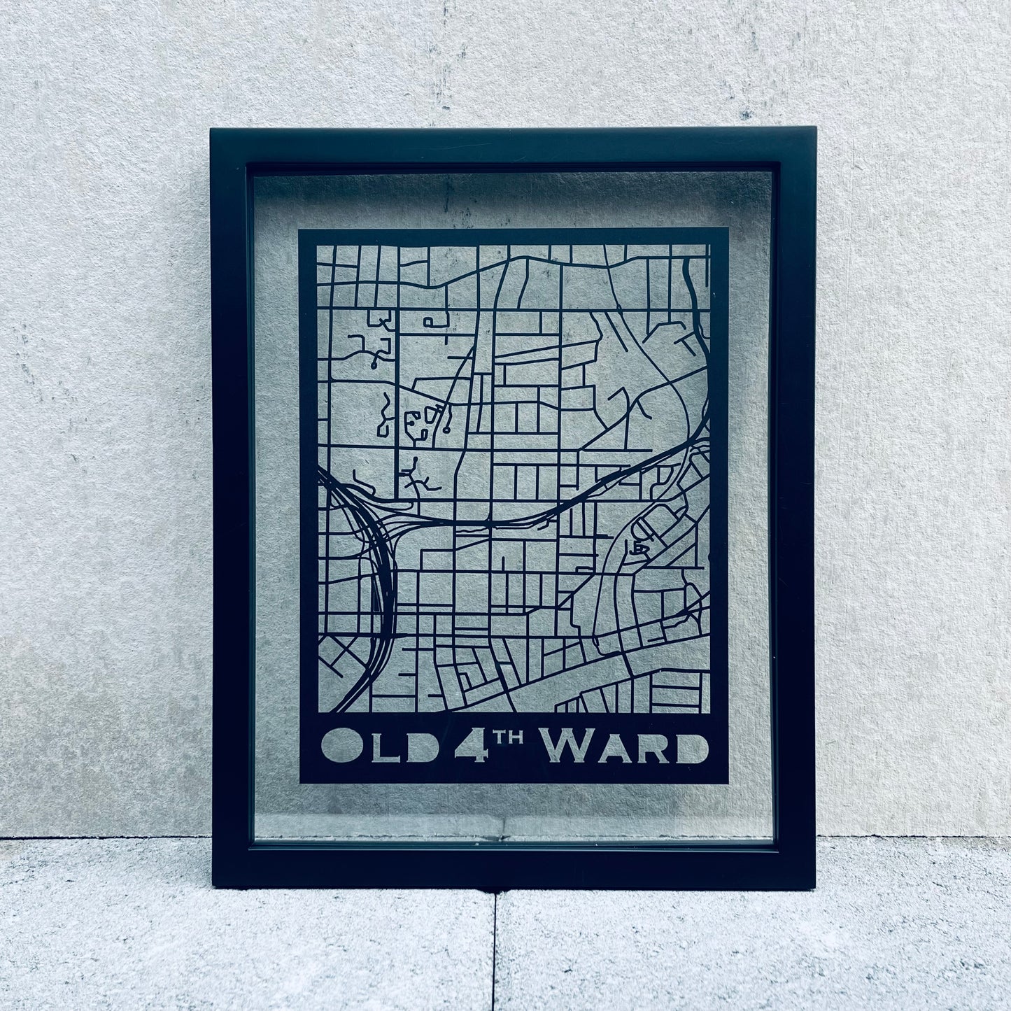 Old 4th Ward Map (Stamp Style Papercut)