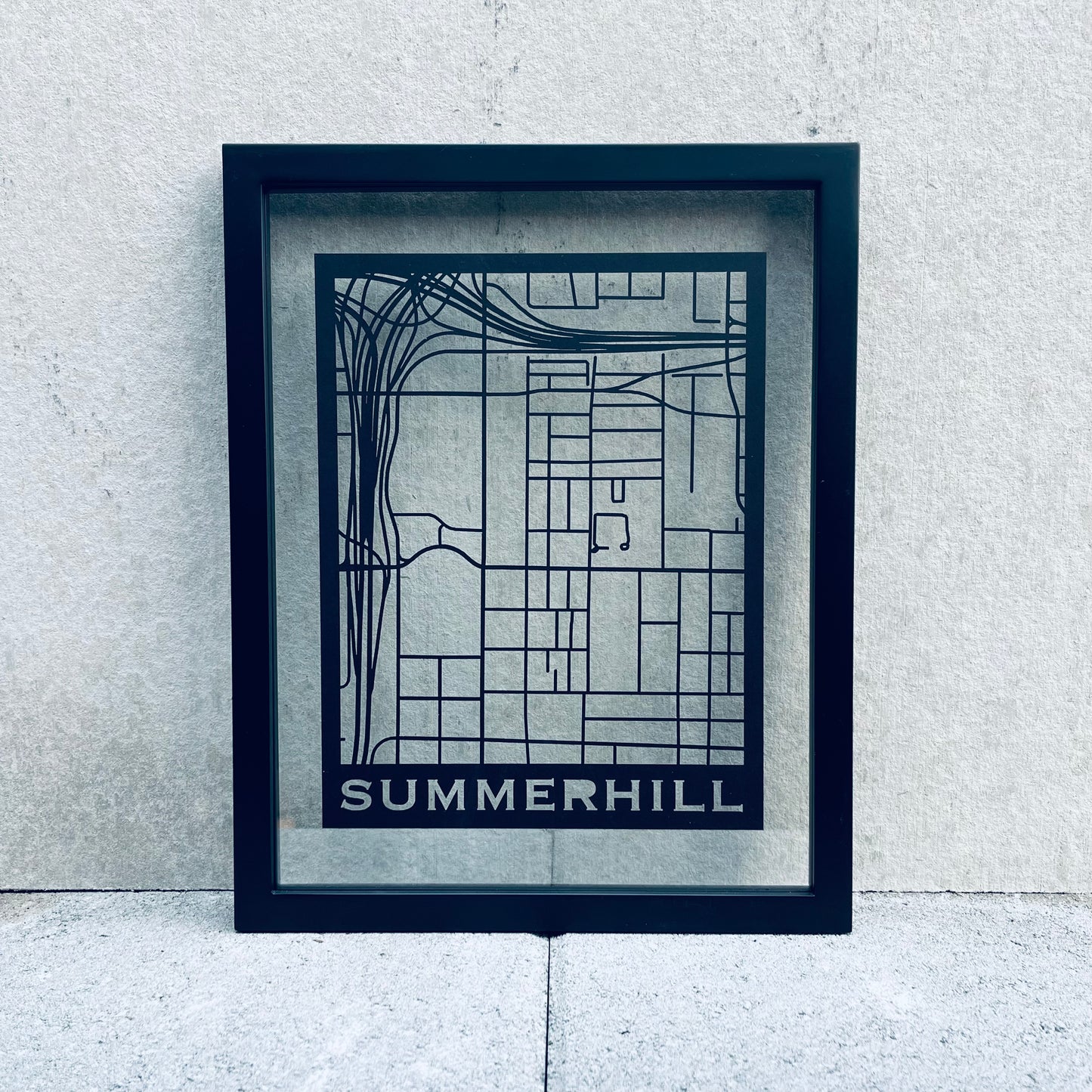 Summerhill Map (Stamp Style Papercut)