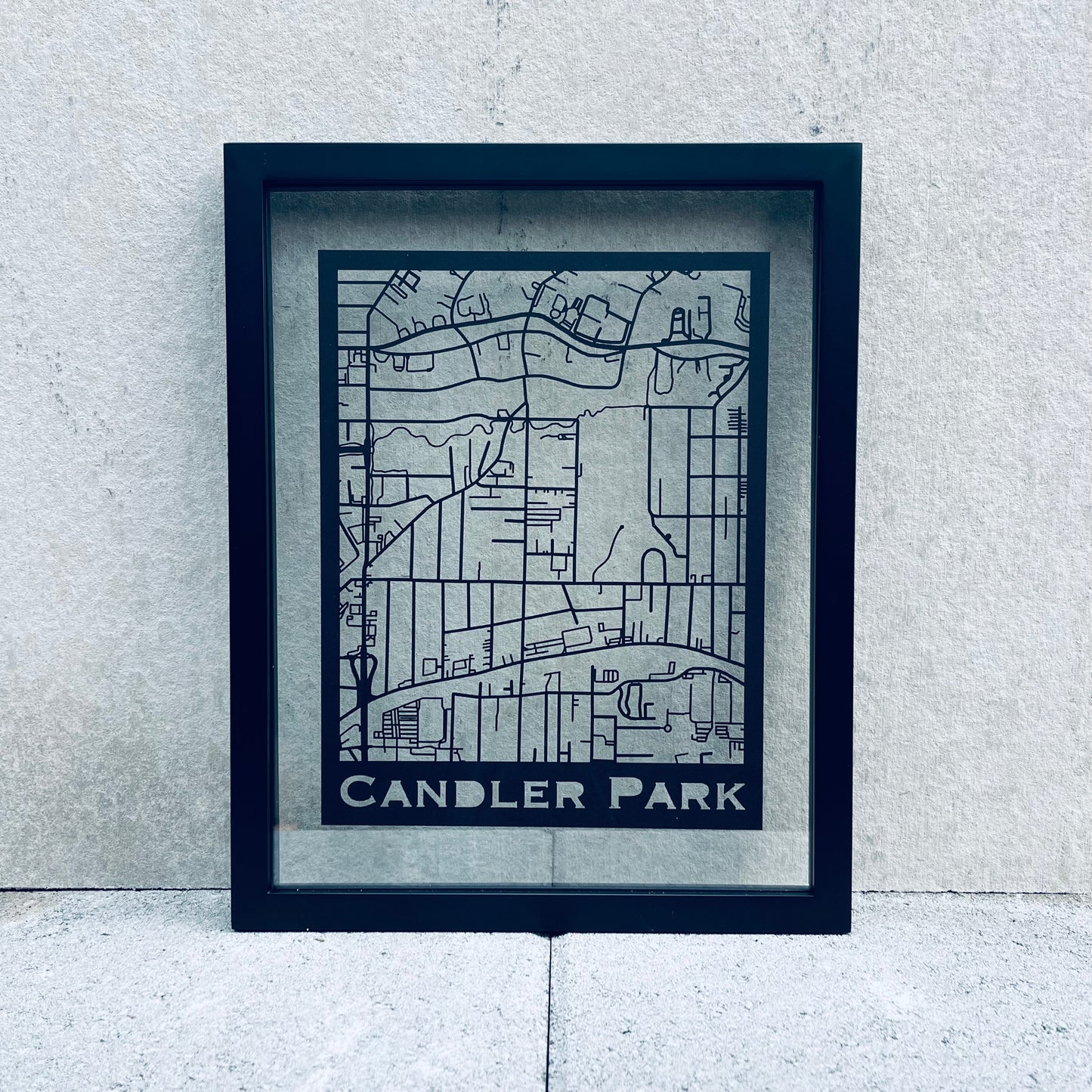 Candler Park Map (Stamp Style Papercut)