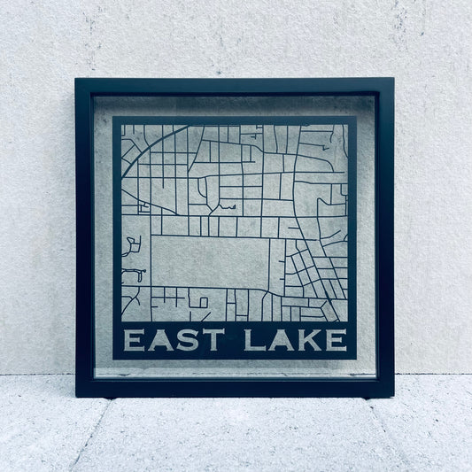 East Lake (Stamp Style Papercut)