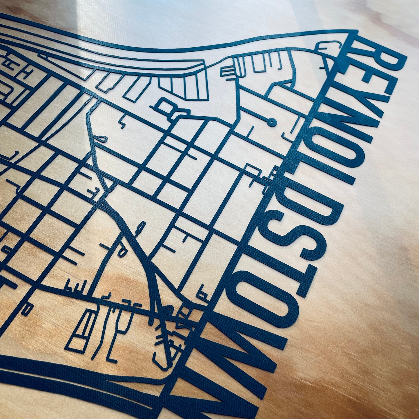 Reynoldstown Map (Outline Style Papercut)