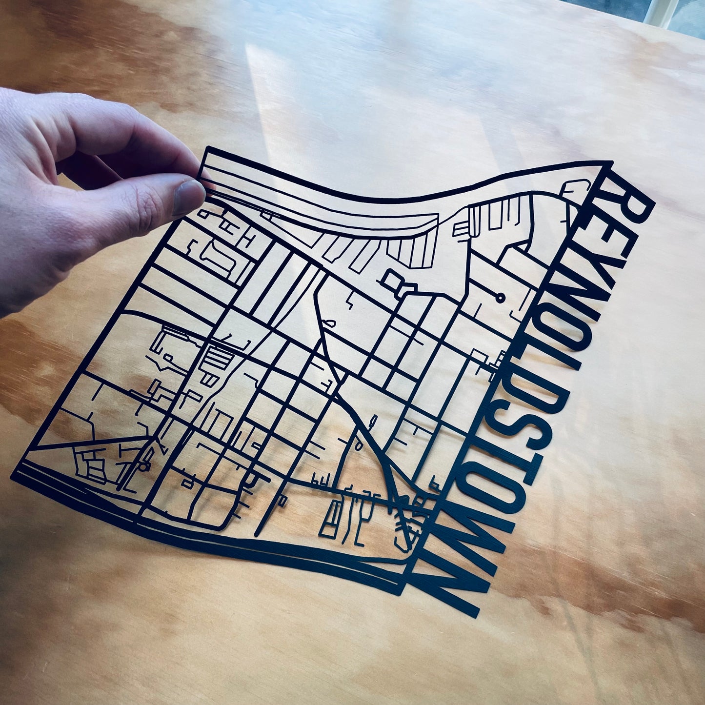 Reynoldstown Map (Outline Style Papercut)