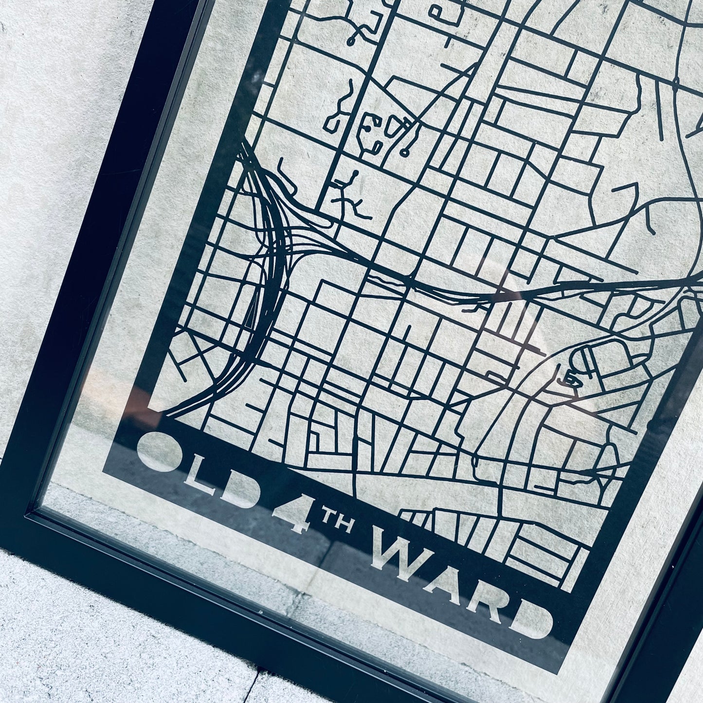 Old 4th Ward Map (Stamp Style Papercut)