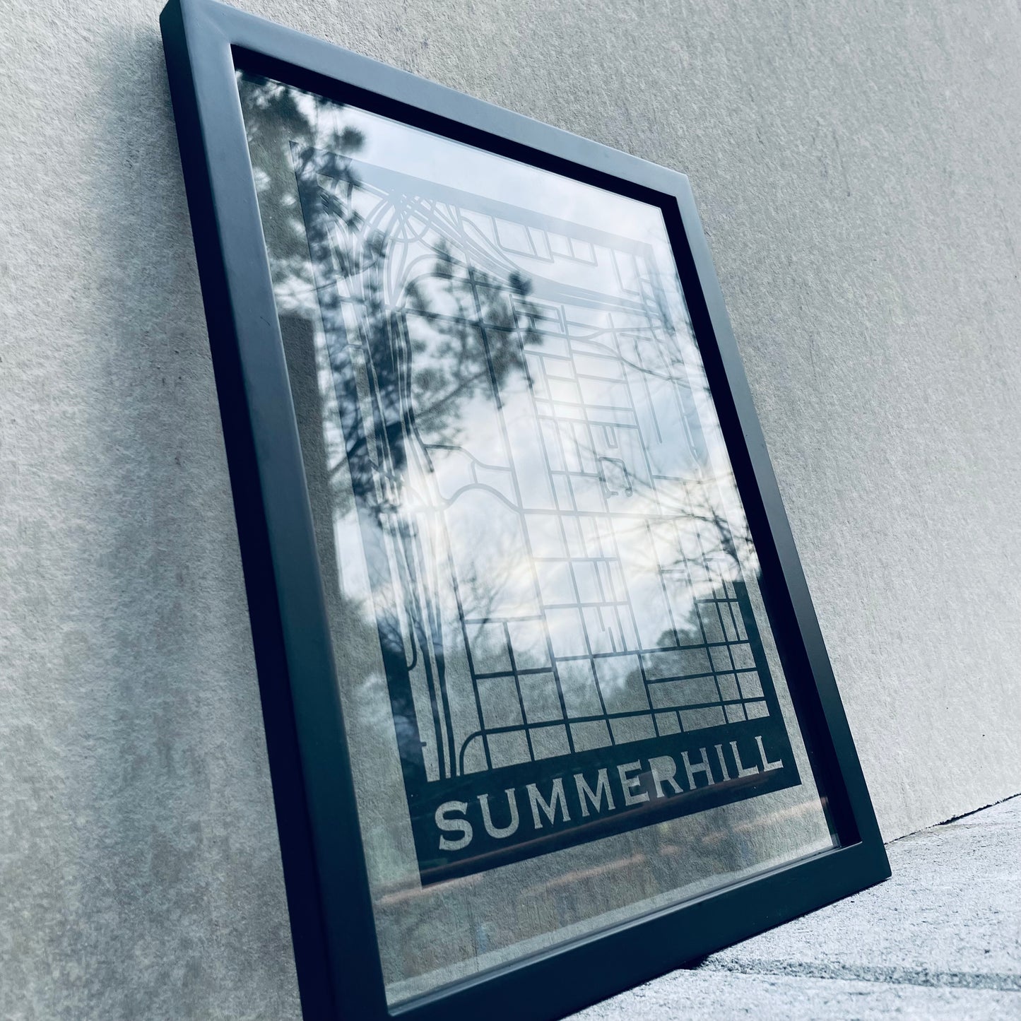 Summerhill Map (Stamp Style Papercut)