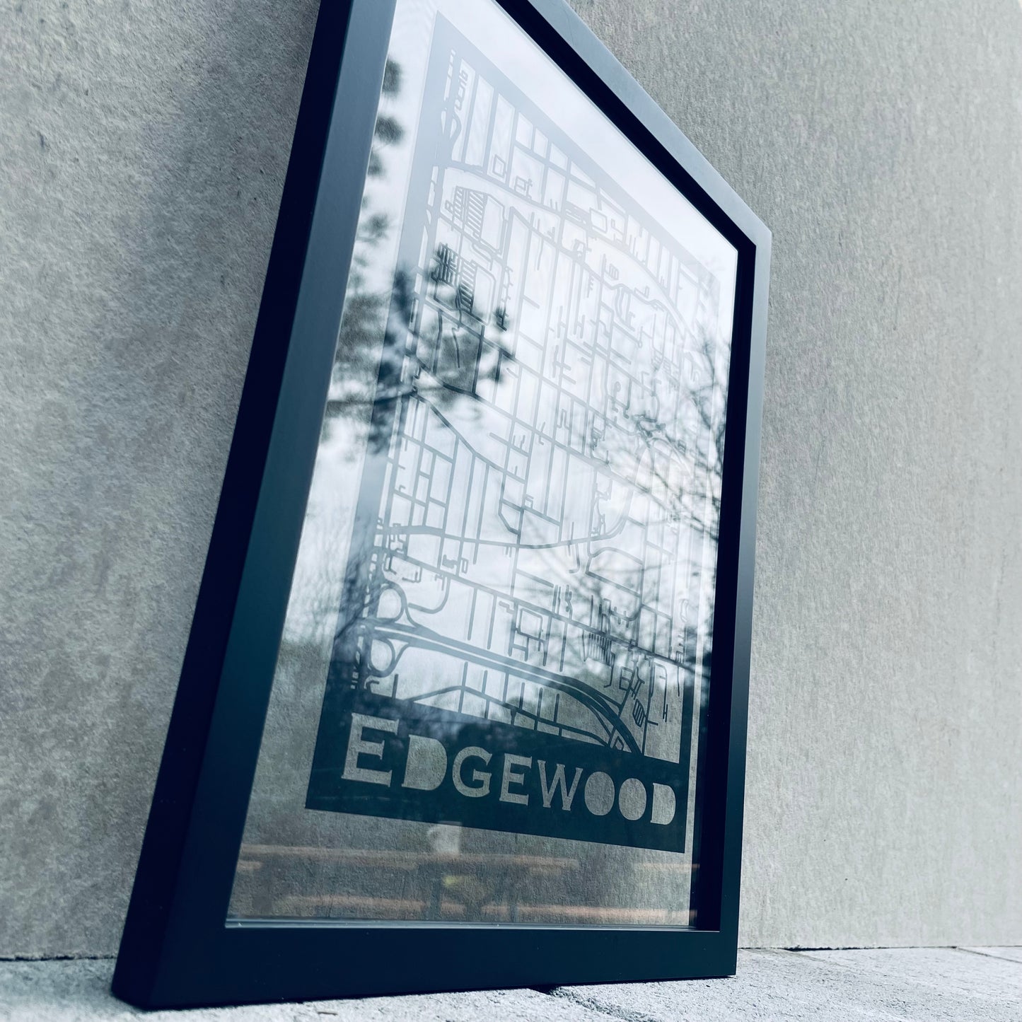 Edgewood Map (Stamp Style Papercut)