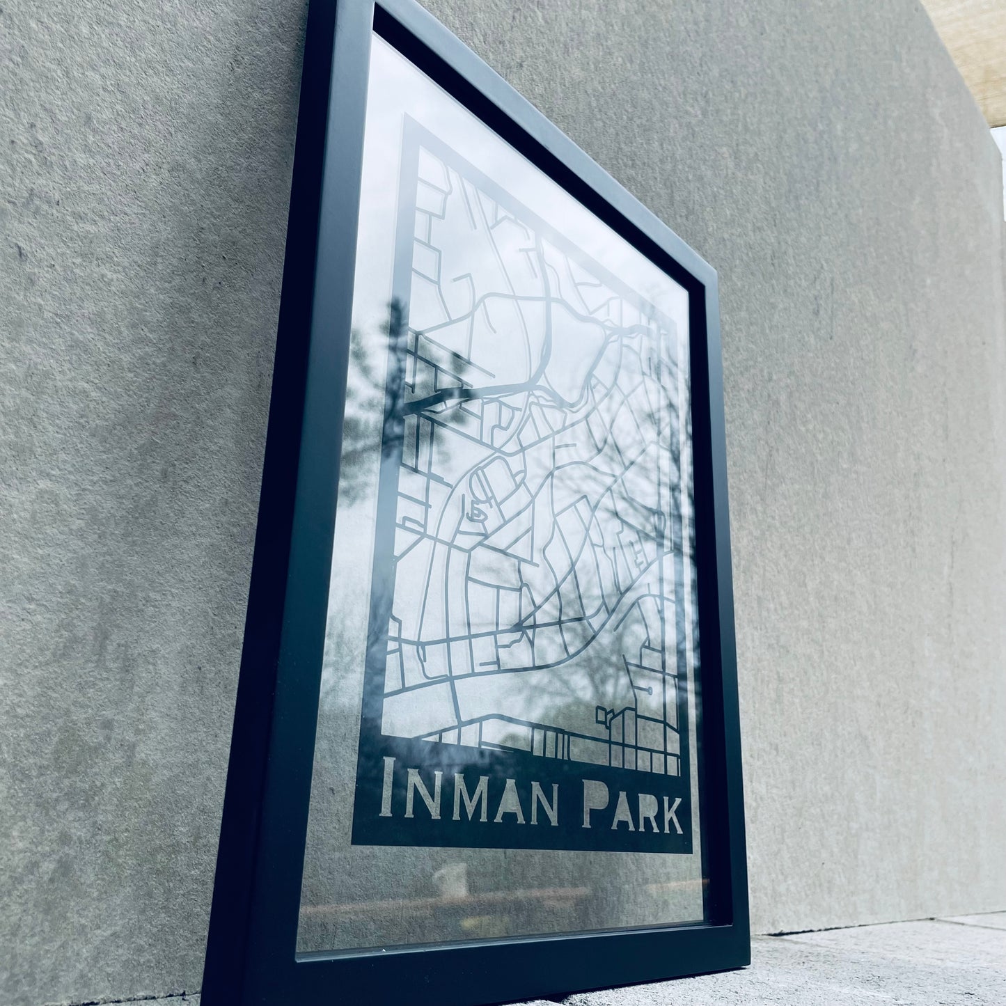 Inman Park Map (Stamp Style Papercut)